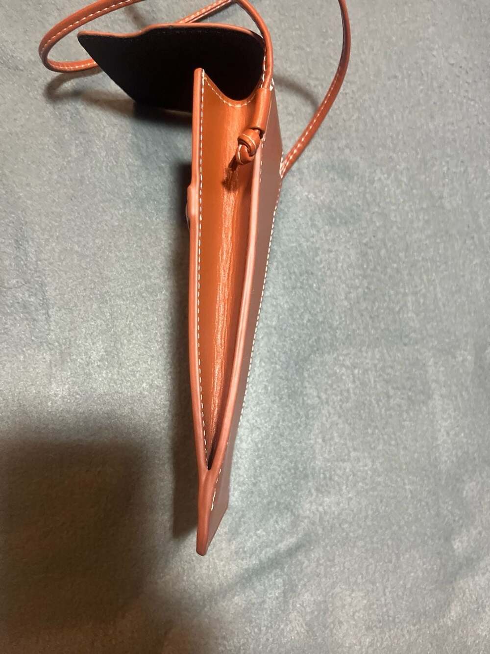 Celine Phone Pouch with Flap in Smooth Calfskin Tan - Picture 7 of 7
